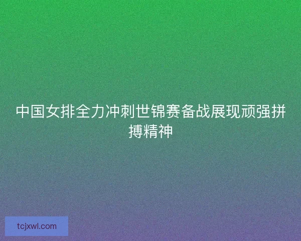 中国女排全力冲刺世锦赛备战展现顽强拼搏精神